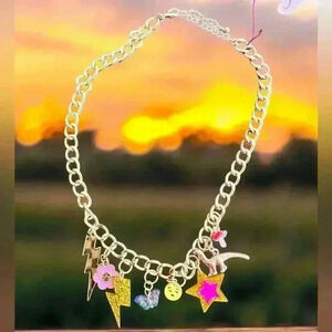 Handmade Gold Colored Charm Necklace by HKYEAH VINTAGE